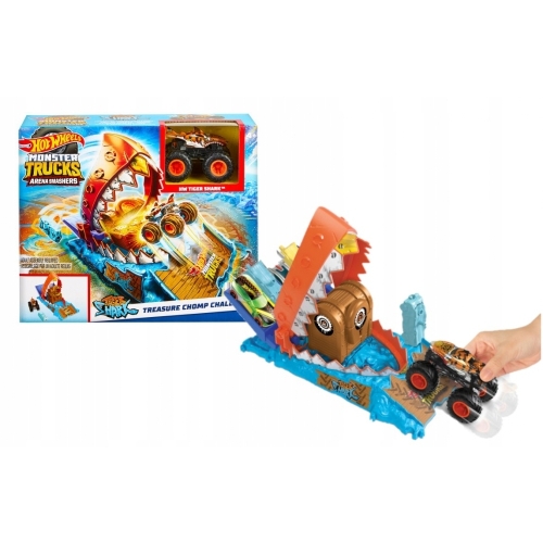 MONSTER TRUCK HOT WHEELS ARENA SMASHERS WYZWANIE REKINA HW TIGER SHARK