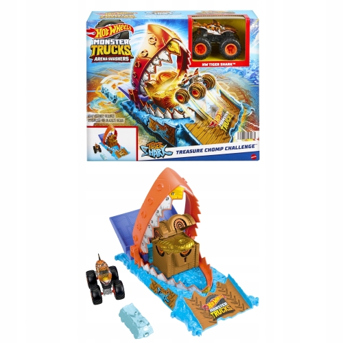 MONSTER TRUCK HOT WHEELS ARENA SMASHERS WYZWANIE REKINA HW TIGER SHARK
