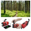 Radio Solarne Awaryjne na korbkę 3w1 Solar Crank powerbank latarka RED