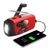 Radio Solarne Awaryjne na korbkę 3w1 Solar Crank powerbank latarka RED