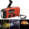 Radio Solarne Awaryjne na korbkę 3w1 Solar Crank powerbank latarka RED