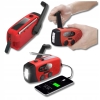 Radio Solarne Awaryjne na korbkę 3w1 Solar Crank powerbank latarka RED