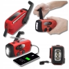 Radio Solarne Awaryjne na korbkę 3w1 Solar Crank powerbank latarka RED