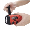 Radio Solarne Awaryjne na korbkę 3w1 Solar Crank powerbank latarka RED
