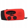 Radio Solarne Awaryjne na korbkę 3w1 Solar Crank powerbank latarka RED