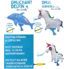 DMUCHANY JEDNOROŻEC + DELFIN 2x PISTOLET NA WODĘ ZABAWKI NA ŚMINGUS DYNGIUS