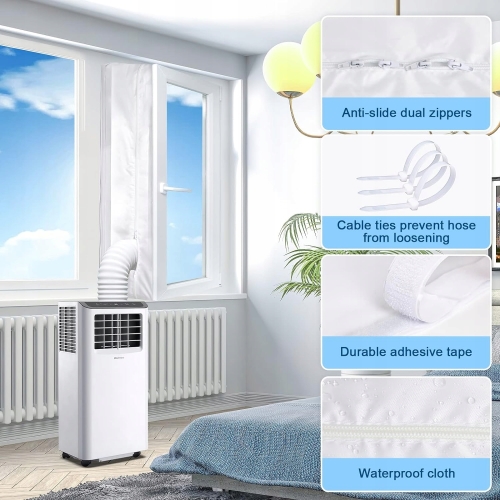 ZESTAW DO PRZENOŚNEJ KLIMATYZACJI USZCZELKA OKIENNA UNIWERSALNA 4 METRY