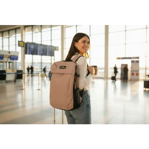 Plecak kabinowy samolotowy kompaktowy pod fotel 40 x 25 x 20 cm 20L RÓŻOWY