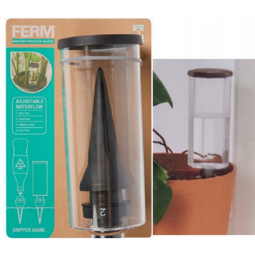 Kroplownik dozownik wody podlewanie nawadnianie roślin regulacja 500ml FERM