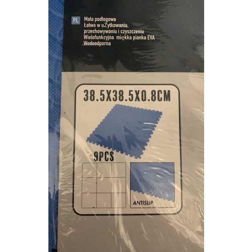 PODŁOGA MATA PIANKOWA stabilne zabezpieczenie pod BASEN 38,5 x 38,5 cm 9 EL
