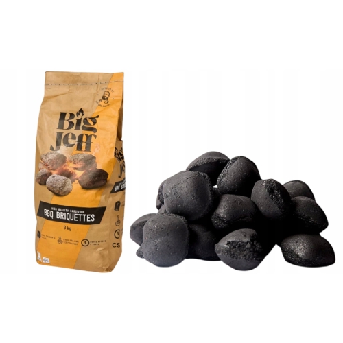 BRYKIET DO GRILA GRILLA KOMINKA WĘGIEL DRZEWNY BIG JEFF 3KG PREMIUM EXPRESS