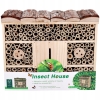 DOMEK BUDKA LĘGOWA OWADY MOTYLE ROBAKI PSZCZOŁY WISZĄCY NATURALNE DREWNO 18