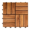 1 SZTUKA DREWNIANA PŁYTKA PANEL TARASOWY BALKON AKACJA GRUBE 31x31x2.4 D7