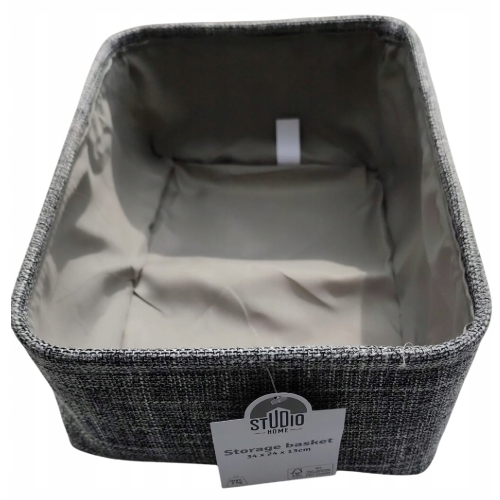 Pleciony koszyczek Studio Home do przechowywania organizer 34 X 24 cm Szary