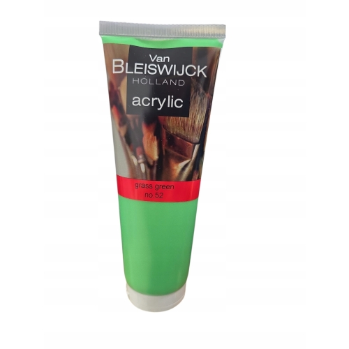 Farba akrylowa profesjonalna Van Bleiswijck GRASS GREEN ZIELONA 250ML no.52