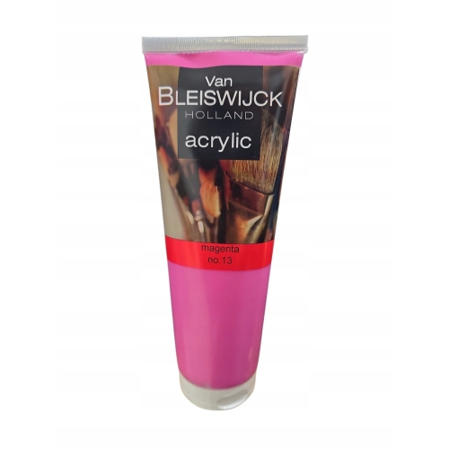 Farba akrylowa profesjonalna Van Bleiswijck MAGENTA RÓŻOWA 250 ML no.13