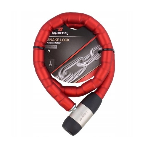 Zabezpieczenie rowerowe łańcuch strong Walfort Snake Lock czarny