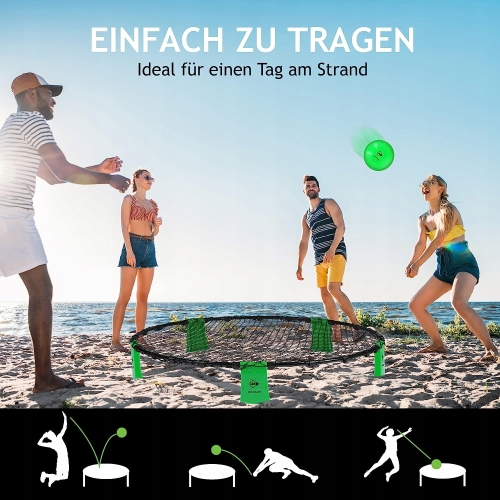 SPYDERBALL ROUNDNET SPIKEBALL GRA PLENEROWA ZESTAW TORBA PIŁKA DUNLOP d1
