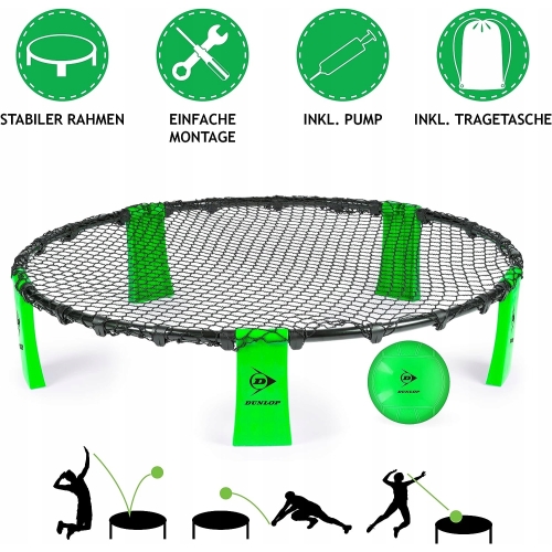 SPYDERBALL ROUNDNET SPIKEBALL GRA PLENEROWA ZESTAW TORBA PIŁKA DUNLOP d1