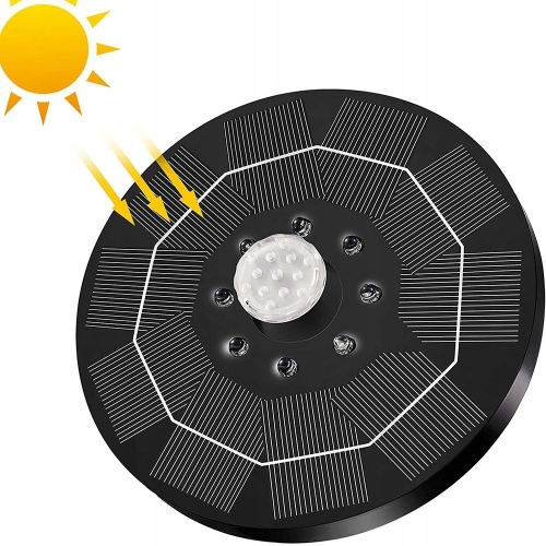 FONTANNA SOLARNA LED OGRODOWA PŁYWAJĄCA POMPA WODY OCZKO WODNE STAW LED C