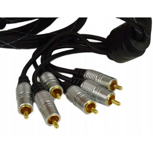 KABEL POŁĄCZENIOWY EURO SCART 6*RCA CHINH WYSOKIEJ JAKOŚCI HQ13 1,5m