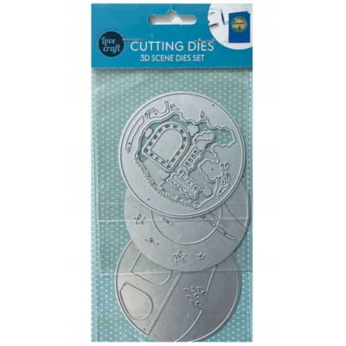 Wykrojnik Matryca Szablon Wycinanie Scrapbooking Maszyna Pociąg Most 3 szt