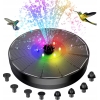 Fontanna solarna RGB pływająca do oczka wodnego 6 dysz ogrodowa stawu 16 cm