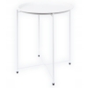 STOLIK KAWOWY OKRĄGŁY SKŁADANY METALOWY LOFT 47 CM ZDEJMOWANY BLAT biały