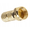 Wtyk F RG6 złączka na kabel satelitarny nakręcana standard 6,8 mm Złota
