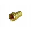 Wtyk F RG6 złączka na kabel satelitarny nakręcana standard 6,8 mm Złota