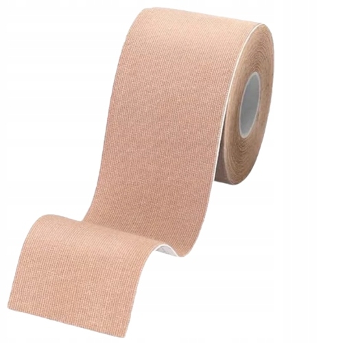 Taśma kinezjologiczna w kolorze beżowym Tape wodoodporna MOCNA 5 cm x 5 cm
