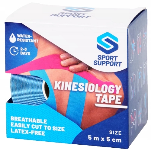 Taśma kinezjologiczna w kolorze beżowym Tape wodoodporna MOCNA 5 cm x 5 cm