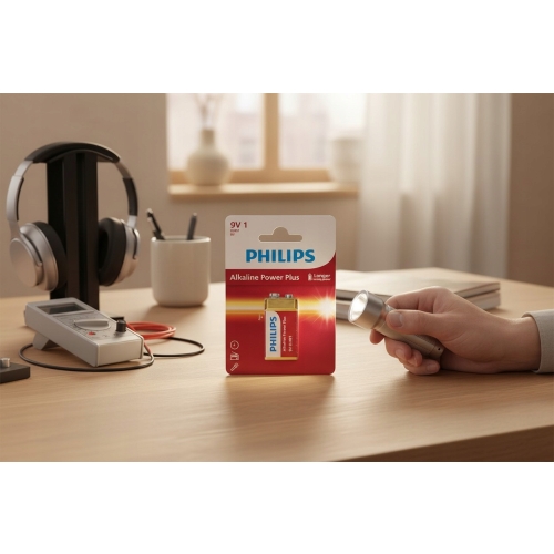 Bateria alkaliczna płaska 6LR61 6F22 9V Philips Wysokiej jakości ogniwa