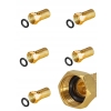 Złączka F RG6 na kabel satelitarny nakręcana 6,8 mm + gumka Złota 5 szt