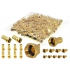 50 x Wtyk F Złączki kabla antenowego RG6 nakręcane + gumki gold