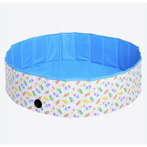 Basen Dla Psa Składany Kojec Chłodzący Wanna Brodzik Mocne LODY 120x30cm