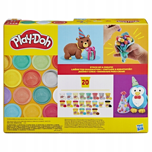 Play-Doh Ciastolina Zestaw Twórz i Świętuj KONFETTI BROKAT Hasbro 20 TUB D