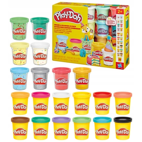 Play-Doh Ciastolina Zestaw Twórz i Świętuj KONFETTI BROKAT Hasbro 20 TUB D