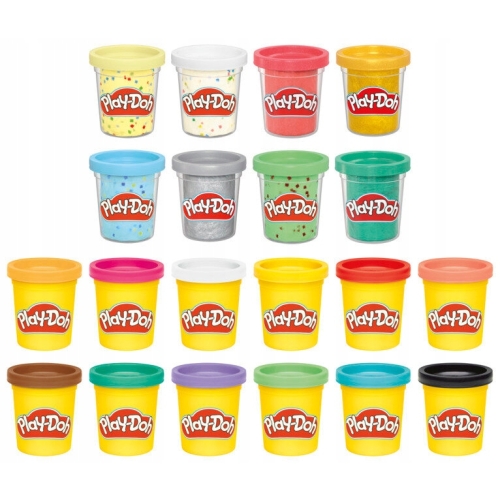 Play-Doh Ciastolina Zestaw Twórz i Świętuj KONFETTI BROKAT Hasbro 20 TUB D