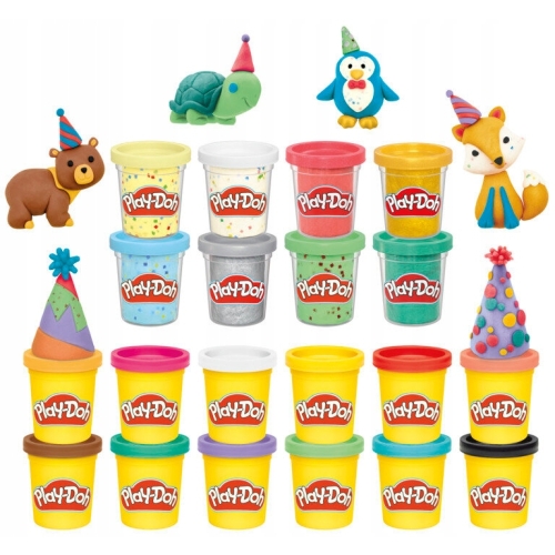 Play-Doh Ciastolina Zestaw Twórz i Świętuj KONFETTI BROKAT Hasbro 20 TUB D