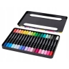 Markery akrylowe Brush Tip TwinMarker dwustronne 36 kolorów 18 szt puszka R
