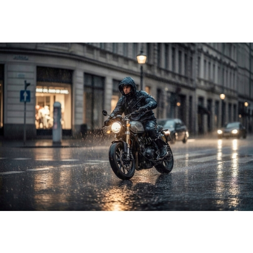 KOMBINEZON PRZECIWDESZCZOWY KURTKA SPODNIE NA MOTOR DO LASU kolor NAVY M
