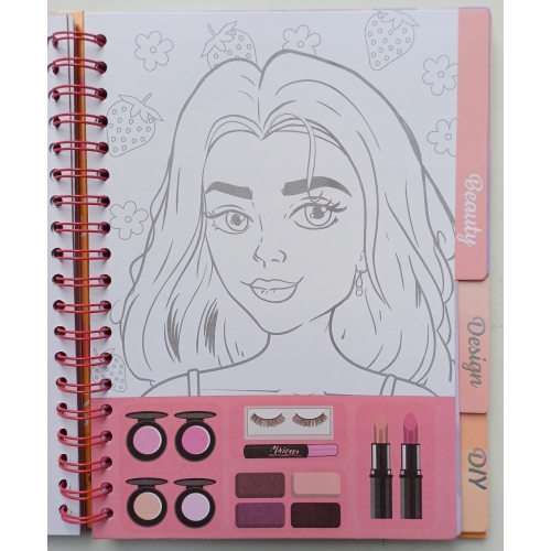 Kolorowanka Selfie Girls Creative Designer moda naklejki szablony 70 stron