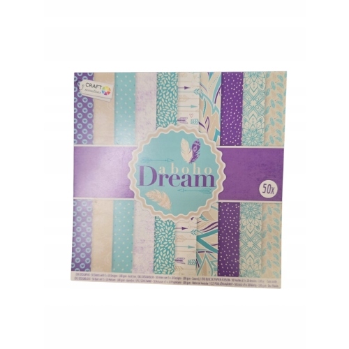 BLOK KREATYWNY MOTYW A BOHO DREAM A6 50 KART SCRAPBOOKING CRAFT SENSATIONS