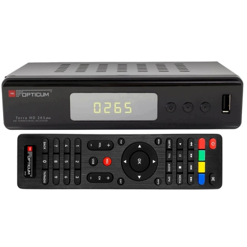 ORYGINALNY PILOT OPTICUM DO DEKODER TELEWIZJI NAZIEMNEJ Terra HD 265 PLUS