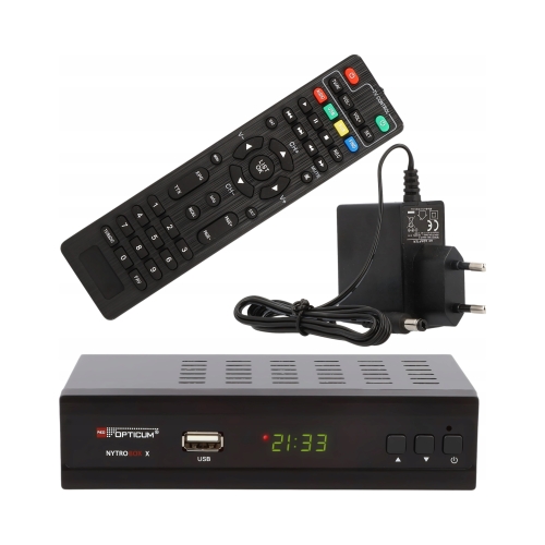 Dekoder Tuner HDTV DVB-T2/C HEVC Hybryda Opticum Nytrobox NSE X USB