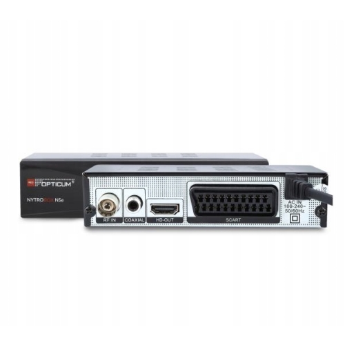 Dekoder Tuner HDTV DVB-T2/C HEVC Hybryda Opticum Nytrobox NSE X USB