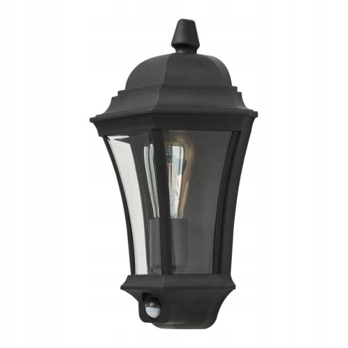 KINKIET OGRODOWY GOODHOME RICHELIEU Z CZUJNIKIEM RUCHU 60 W E27 CZARNY 40CM