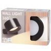 LAMPA ŚCIENNA LED AKUMULATOROWA USB PUNKTOWA 360° STOPNI 9,5 x 8 x 4,5 cm E