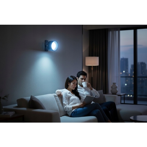 LAMPA ŚCIENNA LED AKUMULATOROWA USB PUNKTOWA 360° STOPNI 9,5 x 8 x 4,5 cm E